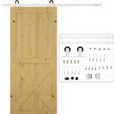 Homcom 6ft Modern Carbon Steel Track Kit Sliding Door (x)