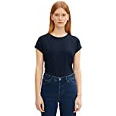 Denim/Jeansstoff T-Shirts Tom Tailor Denim Damen T-Shirt FLUENT BASIC Relaxed Fit