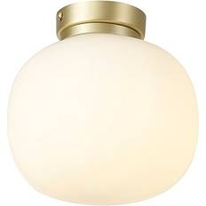 Discovery Chicago Small Satin Gold Ceiling Flush Light 19cm