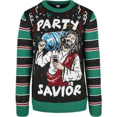 Hombre - Jersey navideño Suéteres Urban Classics Sudadera Savior Christmas - Noir