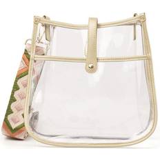 Transparent Bags Threaded Pear Courier Choose Your Strap - Gold/Desert Boho