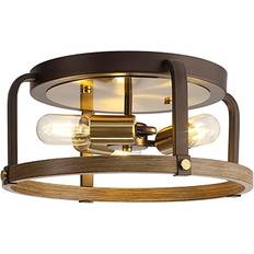 Bronze Ceiling Flush Lights Discovery Tulsa 3 Round Ceiling Flush Light