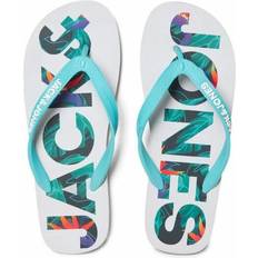 Hombre - Multicolor Chanclas Jack & Jones FWLOGO Palm Print Flip Flop 12230642 Gris