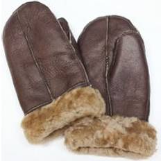 Brown - Unisex Gloves & Mittens Infinity Leather Handmade unisex sheepskin shearling mittens gloves