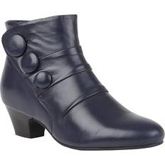 Blue Boots Lotus 'Prancer' Leather Ankle Boots Navy