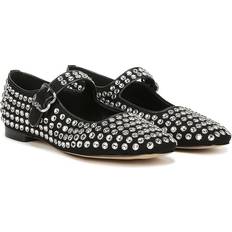 Sam Edelman Michaela Mary Jane Flat Black Suede Gem