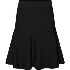 Normal midja Kjolar Vero Moda Nancy Knit Skirt - Black
