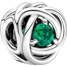 Jewellery Pandora May Birthstone Eternity Circle Charm - Silver/Green