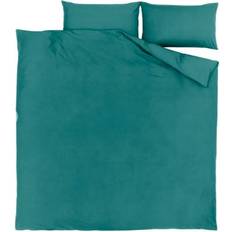 Dunelm Non Iron Plain Dye Duvet Cover Blue (200x200cm)