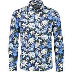 Lindbergh Stretch Skjorter Lindbergh Slim Fit Casual Shirt - Blue