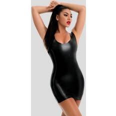 Me You Us Latex Mini Dress - Black