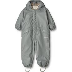 12-18M Regenoveralls Wheat Kid's Aiko Lined Raincoat - Autumn Sky