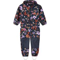 Babys Softshelloveralls Name It Girl's Flower Overalls - Dark Sapphire