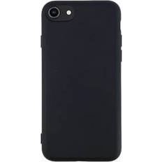 BackCase Pankow Soft silikonskal kompatibelt med Apple iPhone SE 2022/2020/iPhone 8/iPhone 7 [flexibelt TPU-fodral, trådlös laddning kompatibel, förstärkta hörn] svart