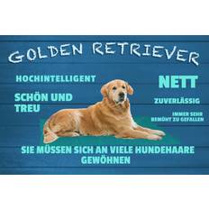 Blechschild 30 x 20 cm Golden Retriever