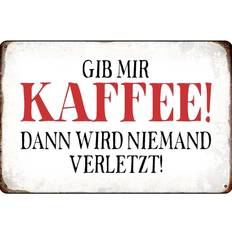 Blechschild 30x20 cm Gib Kaffee