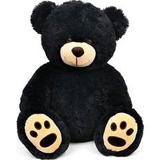 Teddy Bear Stuffed Animals Plush 50 cm, Soft Cute Cuddly Stuffed Plush Bear, Gifts for Girls Kids Baby Toddlers, Black, Christmas Toys