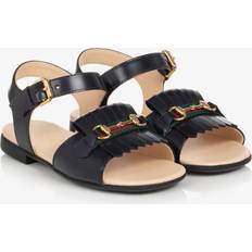 Gucci Baby Girls Blue Leather Horsebit Sandals Blue