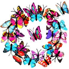 Boao Pieces Butterfly Hair Clips Colorful Butterfly Barrettes 3D Christmas Butterfly