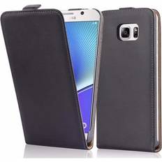 Cadorabo Flip Case for Samsung Galaxy NOTE 5 Cover Book Wallet Protection PU Leather Magnetic Etui Black