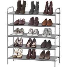 Simple Houseware 5-Tier Storage Organizer Grey Shoe Rack