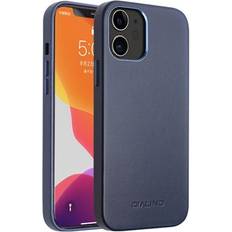 Premium iPhone 12 Mini Læder Cover Blå