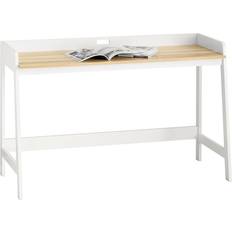 SoBuy FWT41-WN White/Oak Skrivbord 51x125cm