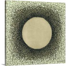 Orren Ellis Lunar Eclipse II Black/Beige/Green Framed Art 36x36"