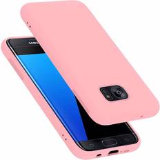 Cadorabo LIQUID PINK, Samsung Galaxy S7 EDGE Case for Samsung Galaxy S7 EDGE Cover Protection TPU Silicone Gel Pink