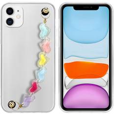 Cadorabo Case for Apple iPhone 11 Protective Cover made of flexible TPU Etui silicone with wrist chain White