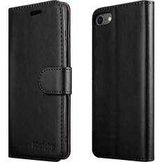 Black For iPhone SE 2020 Phone Wallet Book Leather Case