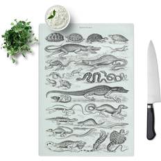 Gold Chopping Boards East Urban Home Tempered Glass Study of Reptiles Goldsmith Chopping Board