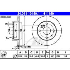 ATE Bremseskive 24.0111-0159.1