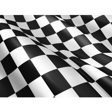 Quickdraw 5ft X 3ft Large Chequered Check Black Flag Grand