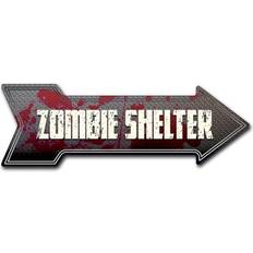 Grey Wall Decor SignMission 10 & Direction Sticker Vinyl Zombie Shelter Wall Decor