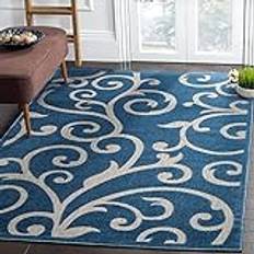 Carpets & Rugs Safavieh Euclid Hand Hooked Blue Cream Indoor Outdoor Rug Rectangle 121 x 182 cm Blue