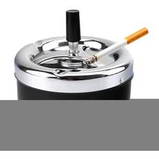 Ashtrays Tianci Stainless steel modern desktop cigarette ashtray with rotating tray, ashtray suitable for indoor or outdoor use