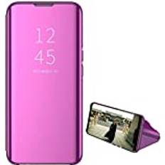 Hülle Plätering Flip Mirror Skal till Huawei Nova 5T Vändbart fodral Huawei Nova 5T Glamour Purple