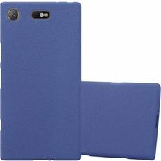 Cadorabo FROST DARK BLUE Case for Sony Xperia XZ1 Compact case cover Blue