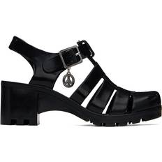 Moschino Jeans Black Jelly Heeled Sandals A0555 Black IT