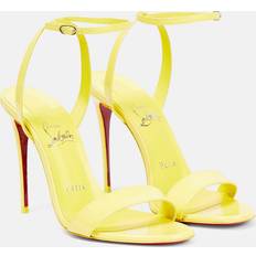 Christian Louboutin 40 Pantoffeln & Hausschuhe Christian Louboutin Yellow Loubigirl Heeled Sandals Y298 Piou Piou/Lin P IT