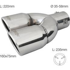 Simoni Racing Exhaust Tip Dual Left Stainless Steel TRX18L