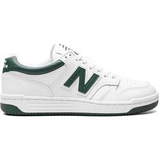 New Balance 480 - White/Nightwatch Green/Light Aluminum