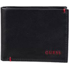 Guess Wallets & Key Holders Guess Herren Bifold Portemonnee Geldbrse, Julian Schwarz/Rot, Einheitsgröße