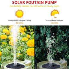 Solar Fountain,Solar Powered Water Fountain for Bird Bath, Solar Fountains