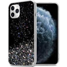 Cadorabo Black Case for Apple iPhone 11 Cover Protection TPU Silicone Gel Back case with sparkling glitter