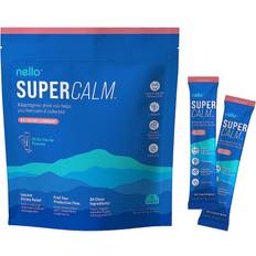 Vitamins & Supplements Nello Supercalm Powdered Drink Mix, Raspberry Lemonade, L Theanine, Ksm-66 Ashwagandha, Magnesium Glycinate, Vitamin D 3, Supplements for Relaxation & Focus