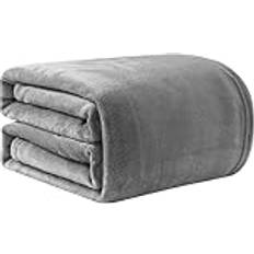 Good Nite Fleece Blanket Fluffy Throw 130x150 cm Grey Blankets Grey