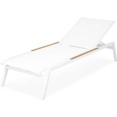 White Sun Beds Ebern Designs Latica Reclining Sun Lounger