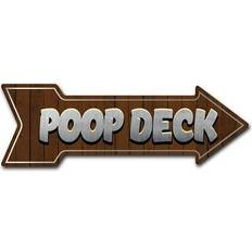 Brown Wall Decor SignMission 6 18 & Direction Sticker Vinyl Poop Wall Decor